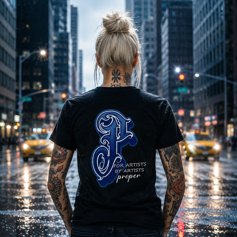 Proper Script Tee - Black